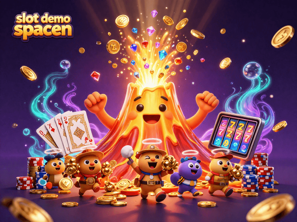Win big with slot demo spaceman as golden treasures and vibrant casino elements burst from magical space.
