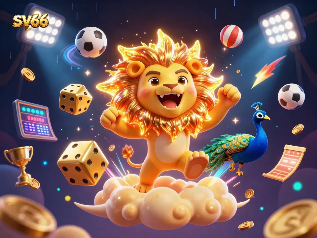 Engage with sv66 action through dynamic sports-themed casino illustration.