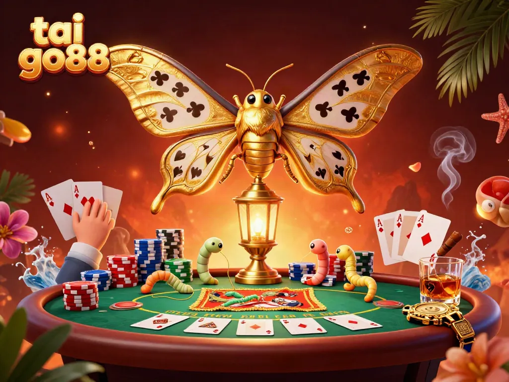 Experience the excitement of tai go88 with dynamic poker scenes and a vibrant 3D illustration
