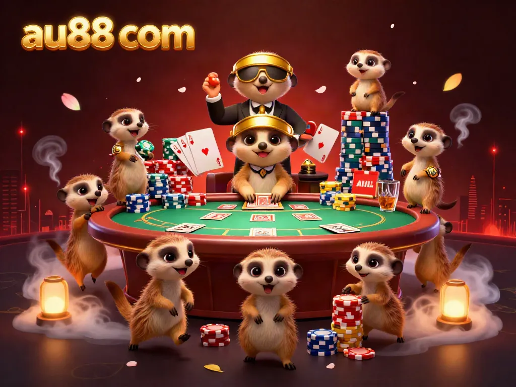Experience the excitement of au88 com with a meerkat casino scene, vibrant poker action, and captivating visuals.