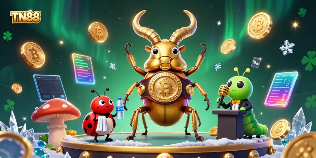 Engage with exciting gameplay at TN88 featuring vibrant casino elements and animated characters.