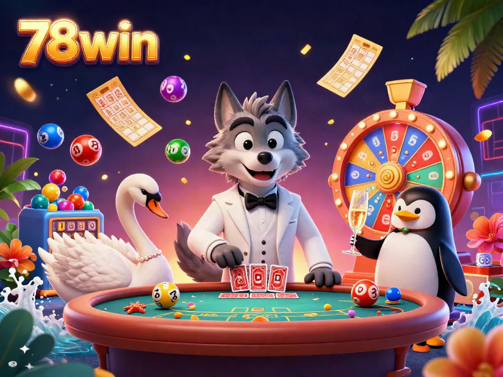 Exciting jackpot action with 78win's elegant characters at a luxurious baccarat table.