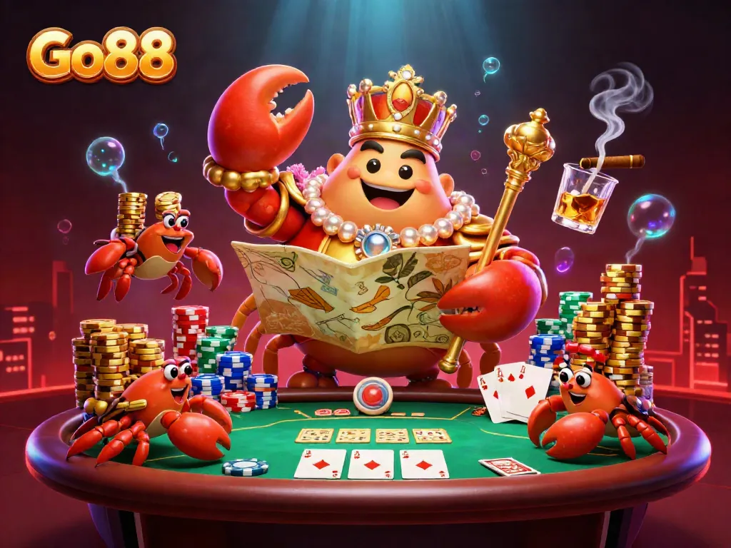 Experience Go88's vibrant casino atmosphere with bold 3D characters and gaming elements.