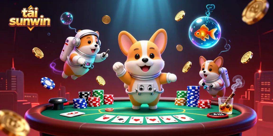 Engage in gameplay with tải sunwin, featuring a lively astronaut corgi and mission-control hamster in a captivating casino.