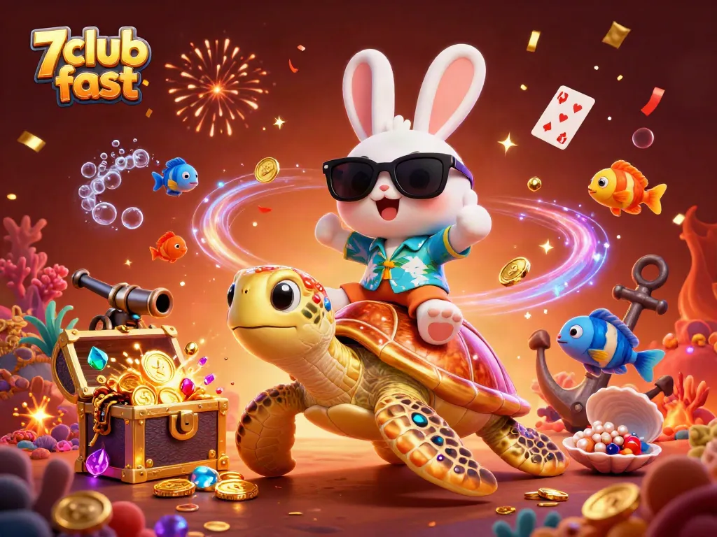 Engage in thrilling gameplay at 7club fast surrounded by joyful characters and vibrant casino elements.