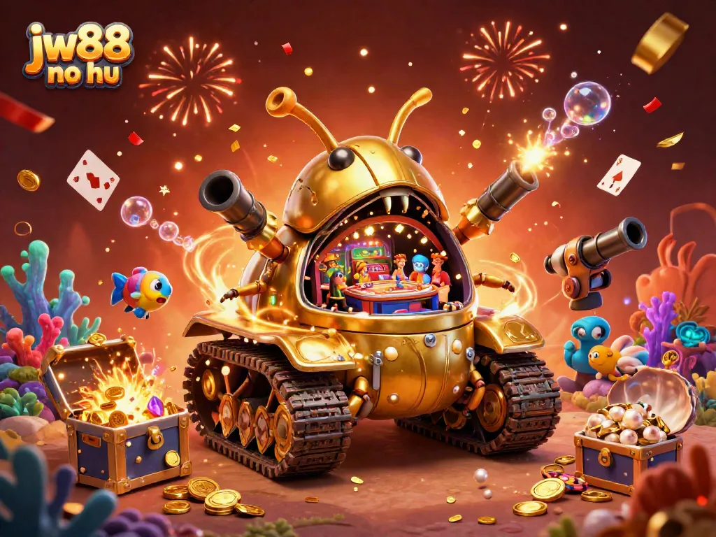 Experience the excitement of jw88 no hu with a golden beetle tank casino featuring dynamic elements and confetti.