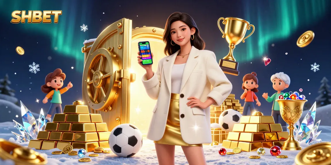 SHBET offers an exciting sports betting experience, showcased by a vibrant smartphone display.