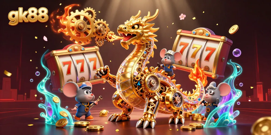 Play thrilling games like slots at gk88, featuring magical golden dragon and jackpot elements
