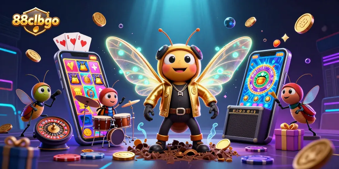 Experience the thrilling fun of 88clbgo with vibrant casino-themed character illustration.