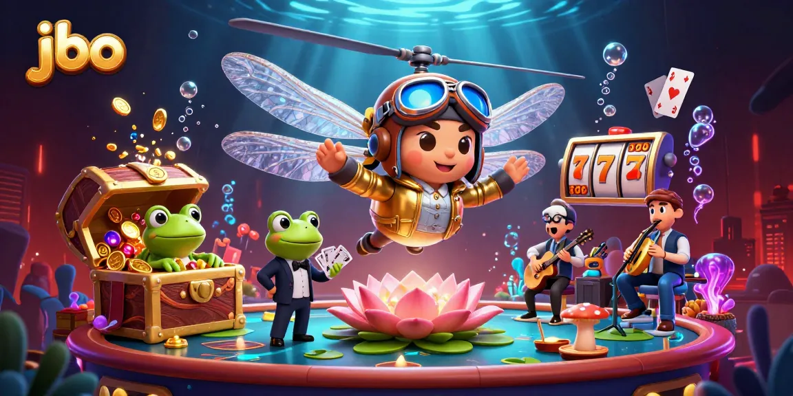 Experience thrilling gaming adventures at JBO with vibrant casino visuals and unique characters.