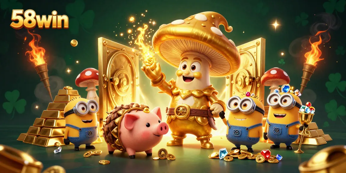 Engage in thrilling gameplay at 58win with magical characters and treasure scattered everywhere.
