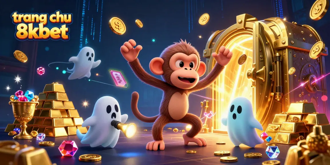 Engage with the thrilling world of trang chu 8xbet as a playful monkey juggles gold in a vibrant casino.