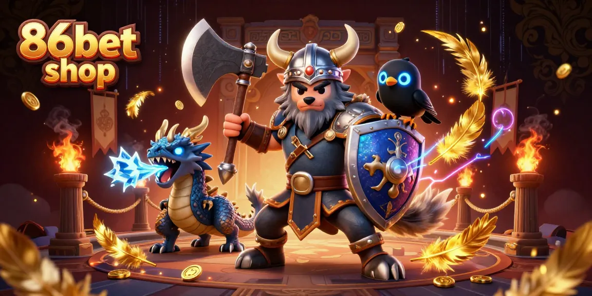 Win big at 86bet shop with immersive game designs featuring mythical characters and vibrant elements.