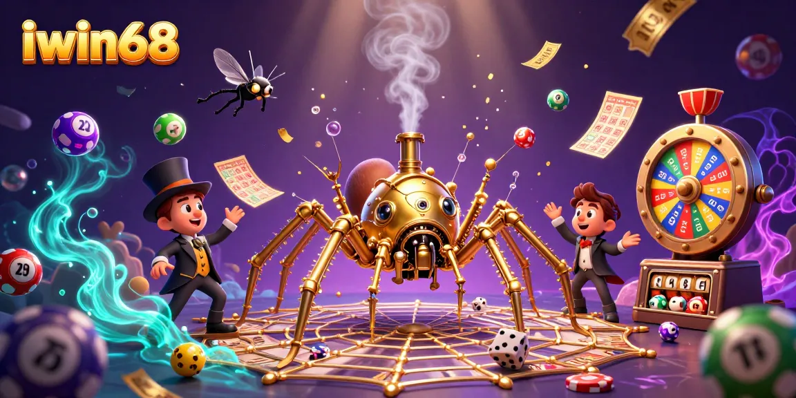 Experience thrilling gaming at iwin68 with vibrant lottery balls and exciting casino elements.