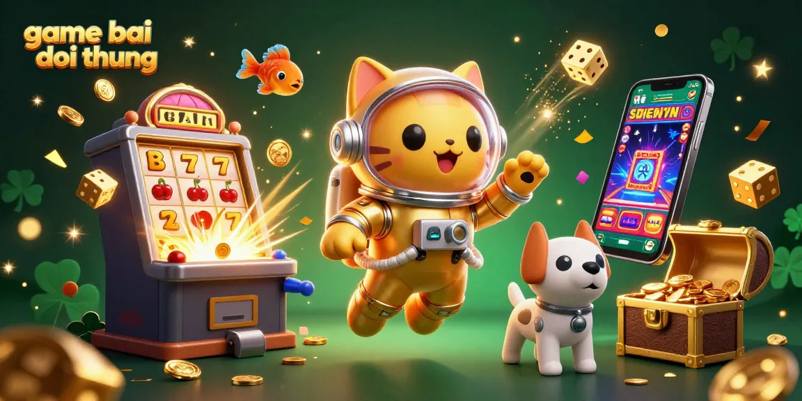Engage in game bai doi thuong with vibrant casino elements and dynamic 3D characters.