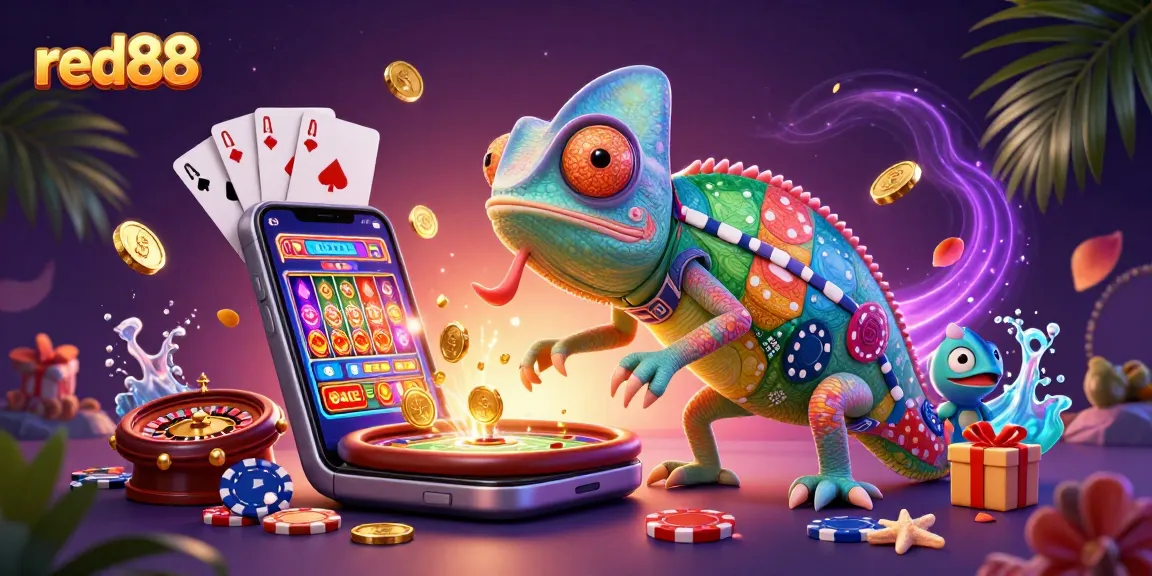 Experience thrilling wins at red88 with a captivating casino scene featuring vibrant game elements.