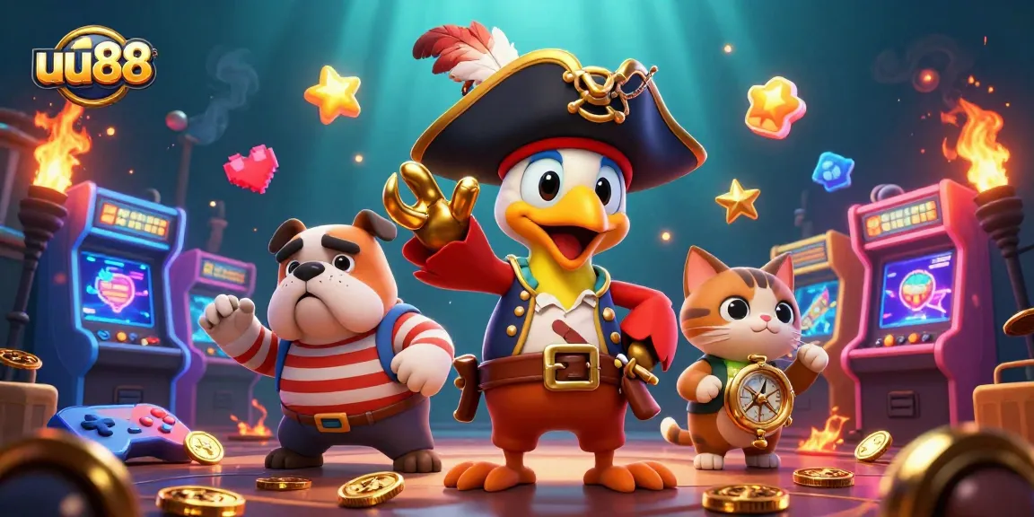 Engage with uu88's thrilling casino adventure featuring charismatic characters and vibrant gaming elements.