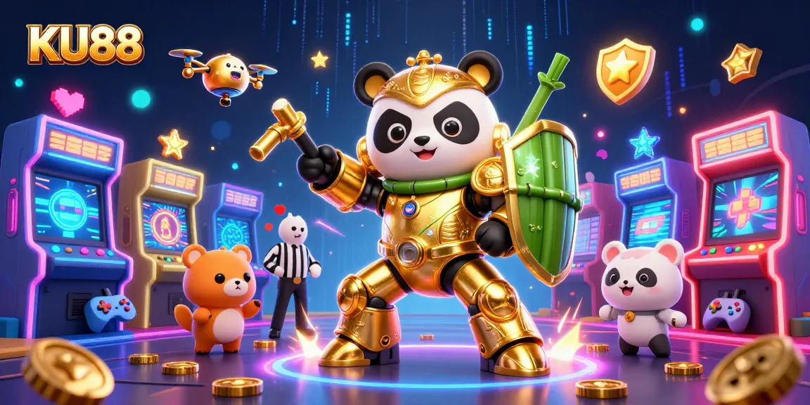 Engage with KU88's vibrant casino scene, showcasing dynamic arcade and betting elements.