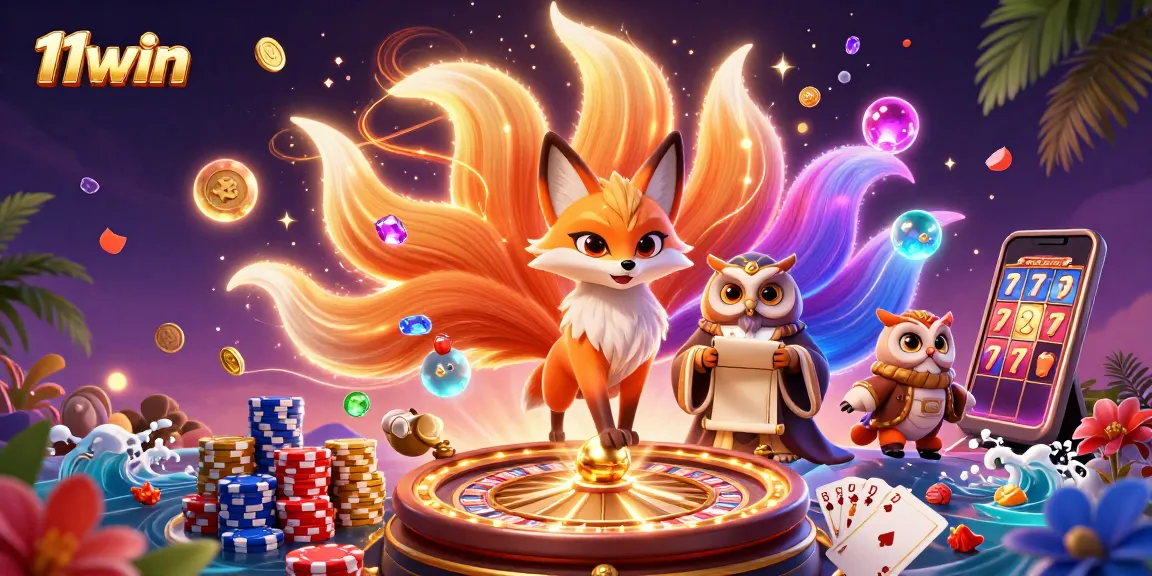Win exciting rewards with 11win's colorful casino adventure featuring a nine-tailed fox and rich graphics.