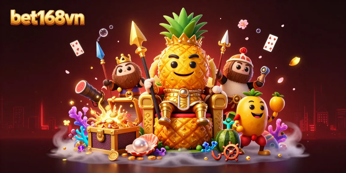 Experience the vibrant atmosphere of bet168vn with exciting casino game elements and colorful characters.