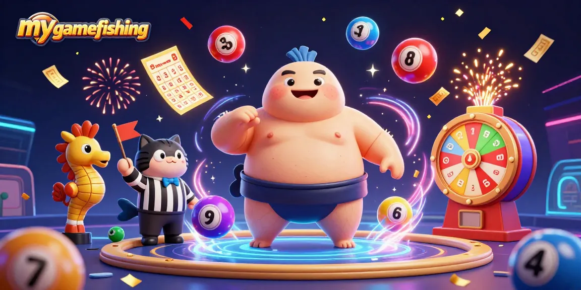 Join the excitement of mygamefishing with a vibrant underwater casino scene featuring a puffed-up fugu and friends.