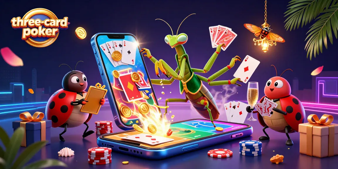 Join the winning action in three-card-poker with vibrant characters and thrilling game elements.