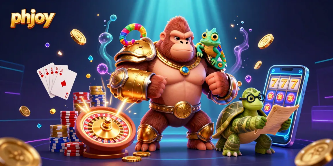 Win big with phjoy as a powerful gorilla king and wise tortoise rule the online casino world.
