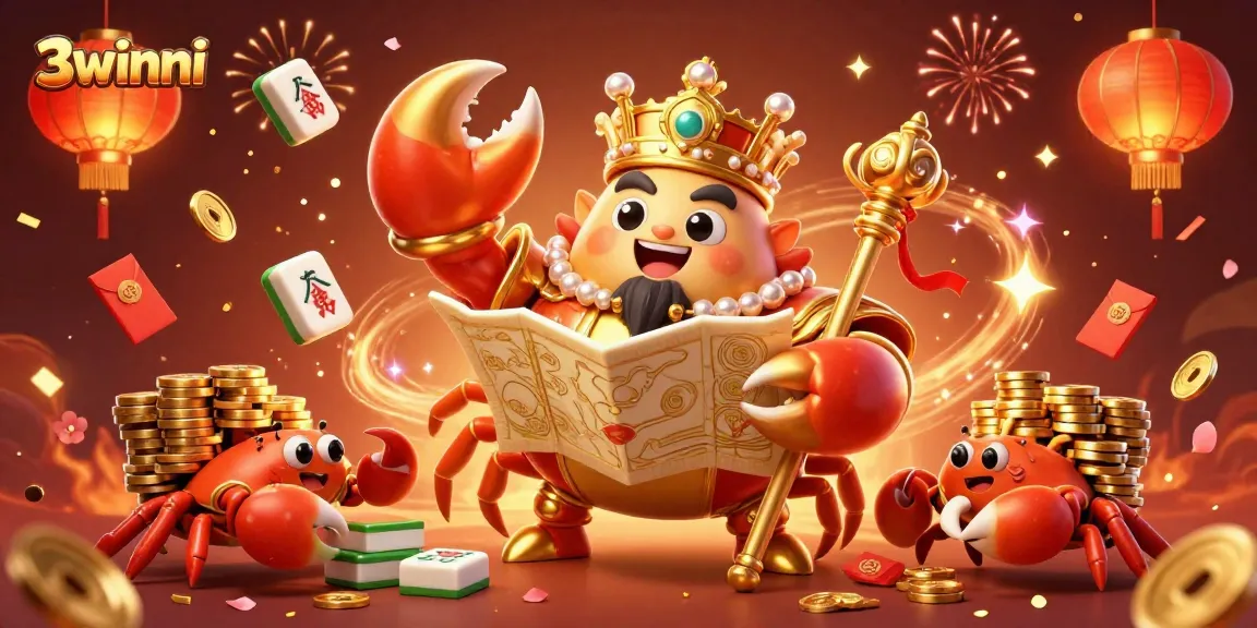 Engage in exciting gameplay with 3winni's vibrant online gambling scene featuring golden crab emperor.