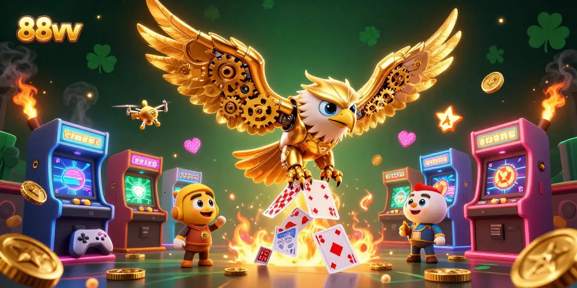 Engage in thrilling gameplay at 88vv with an ultra-detailed 3D illustration of casino elements.