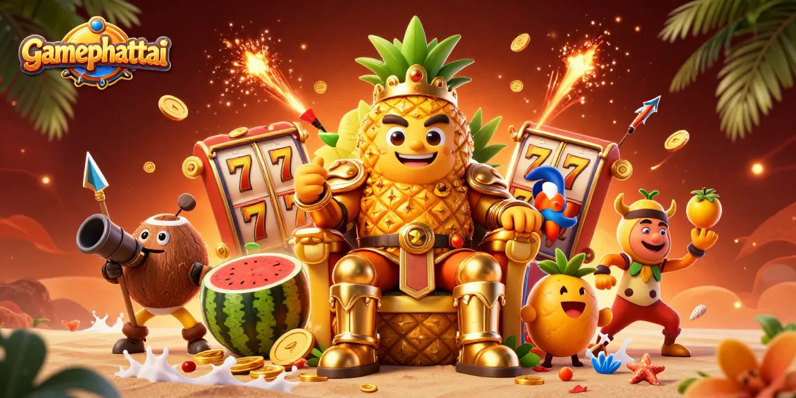 Experience the excitement of gamephattai with vibrant 3D illustrations featuring engaging casino elements.