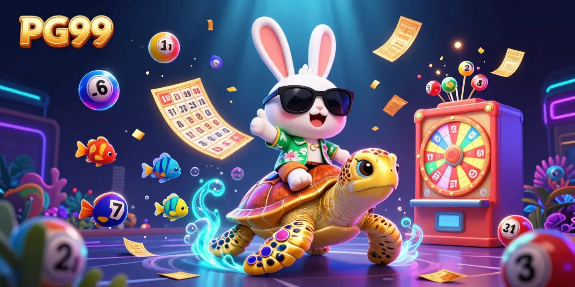 Experience thrilling gaming with PG99's exciting lottery balls and vibrant casino theme.